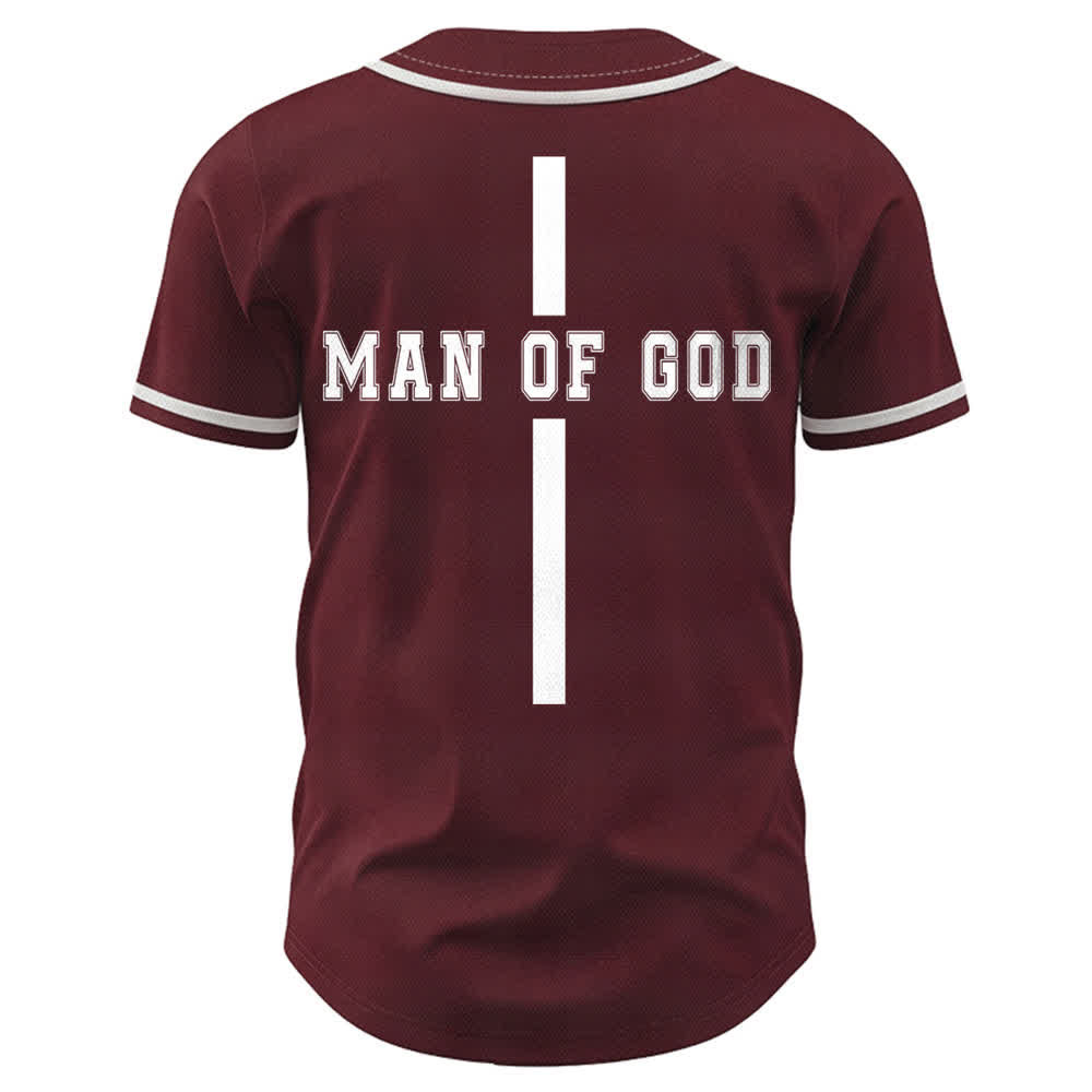 Christianartworkshop Man Of God Varsity Button Up Baseball Jersey - image 22