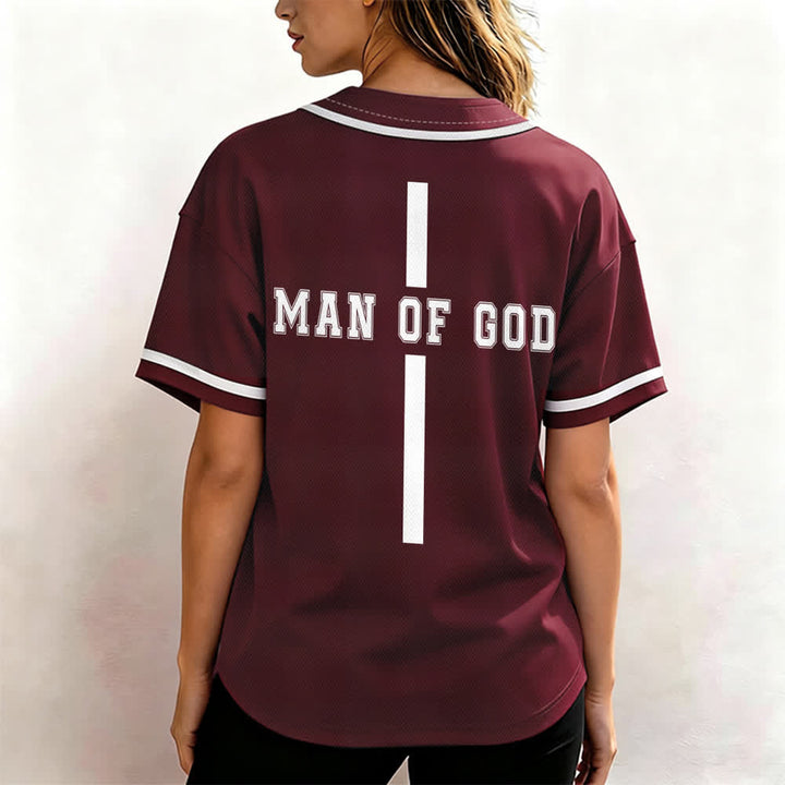 Christianartworkshop Man Of God Varsity Button Up Baseball Jersey - image 24