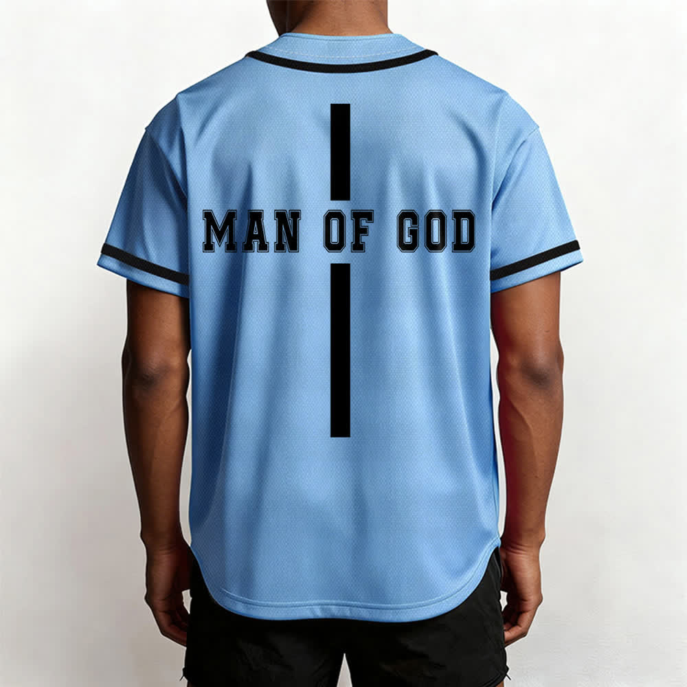 Christianartworkshop Man Of God Varsity Button Up Baseball Jersey - image 33