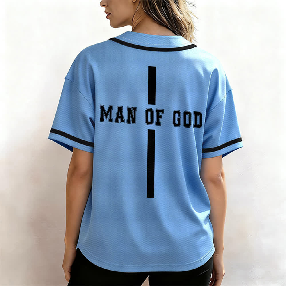Christianartworkshop Man Of God Varsity Button Up Baseball Jersey - image 31