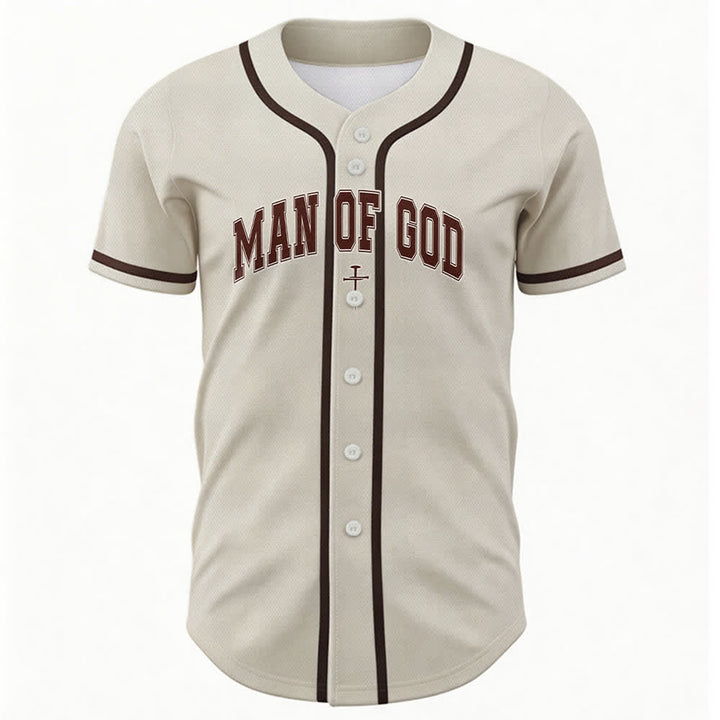 Christianartworkshop Man Of God Varsity Button Up Baseball Jersey - image 44