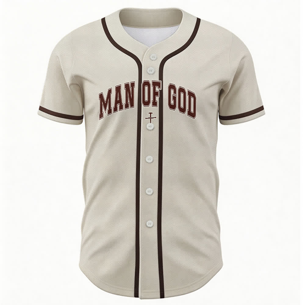 Christianartworkshop Man Of God Varsity Mesh Button Up Baseball Jersey - image 44