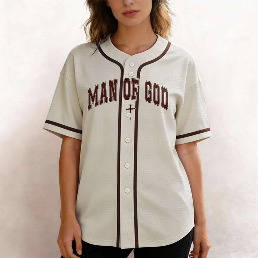 Christianartworkshop Man Of God Varsity Mesh Button Up Baseball Jersey - image 46