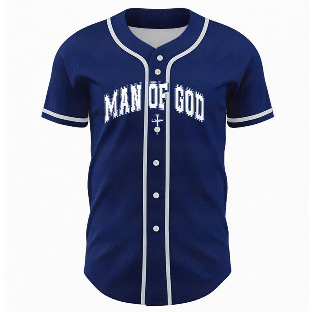 Christianartworkshop Man Of God Varsity Button Up Baseball Jersey - image 51