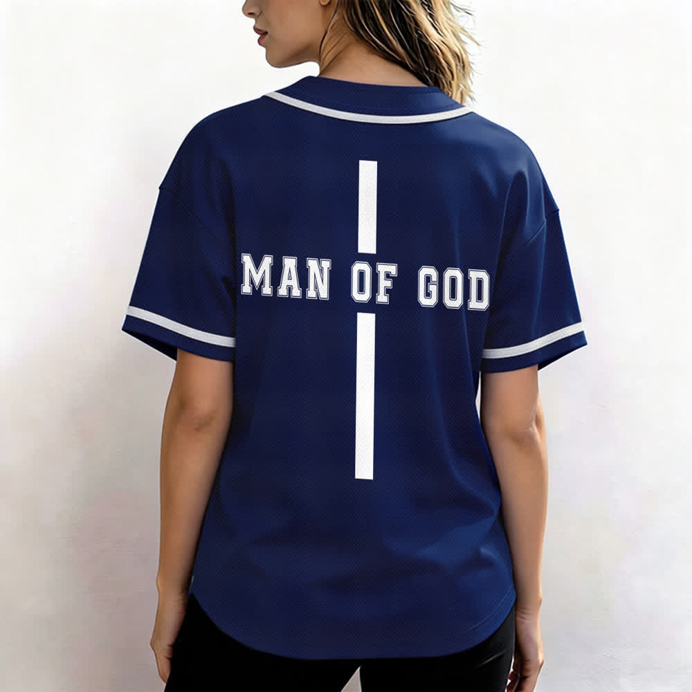 Christianartworkshop Man Of God Varsity Mesh Button Up Baseball Jersey - image 52