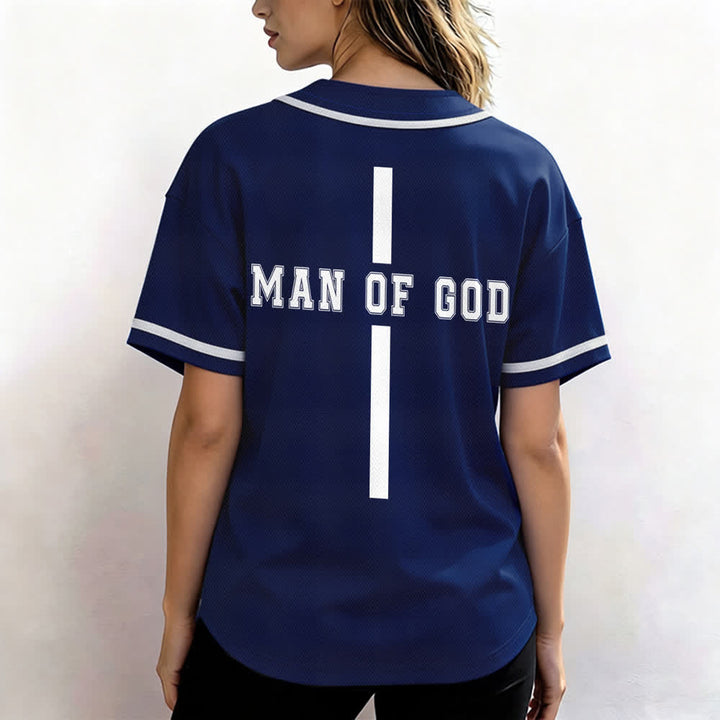 Christianartworkshop Man Of God Varsity Mesh Button Up Baseball Jersey - image 52