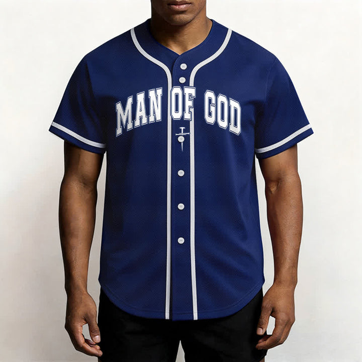 Christianartworkshop Man Of God Varsity Button Up Baseball Jersey - image 55