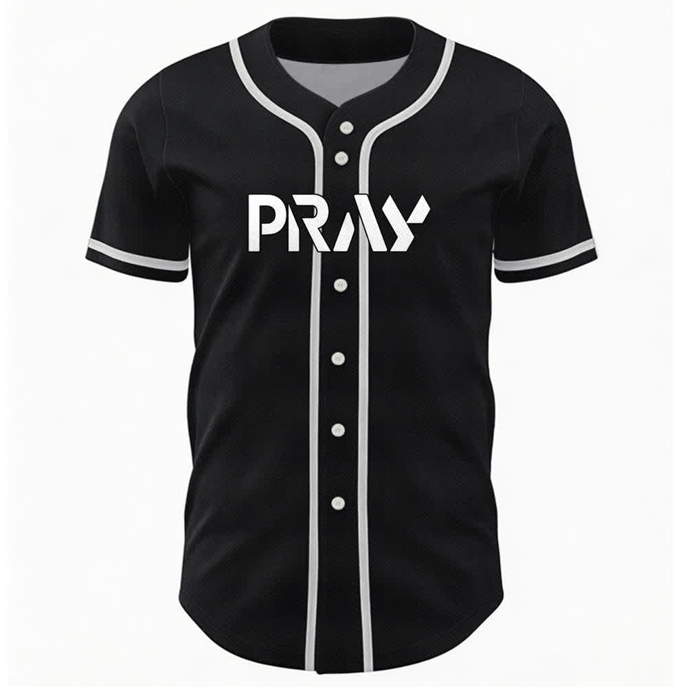 Christianartworkshop Pray Tap My Shoulder Message Baseball Jersey - image 9