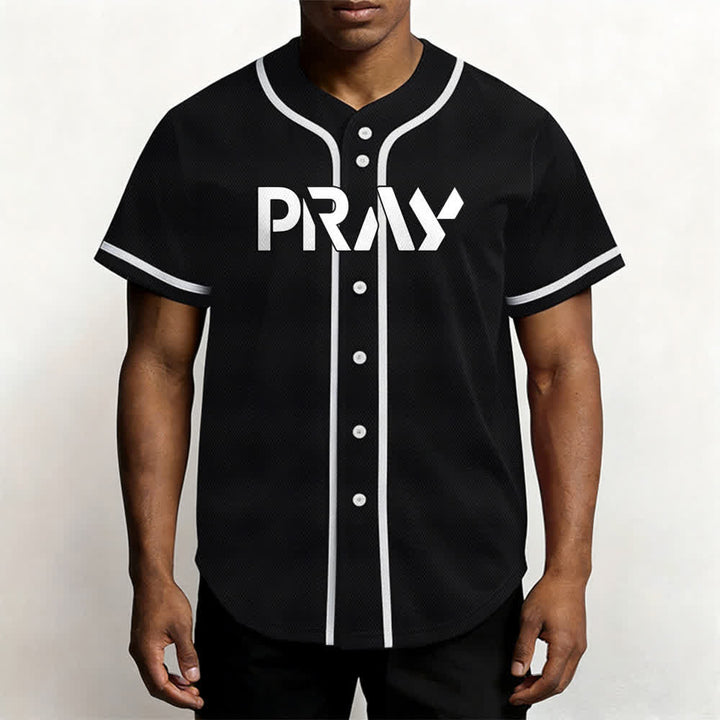 Christianartworkshop Pray Tap My Shoulder Message Baseball Jersey - image 13
