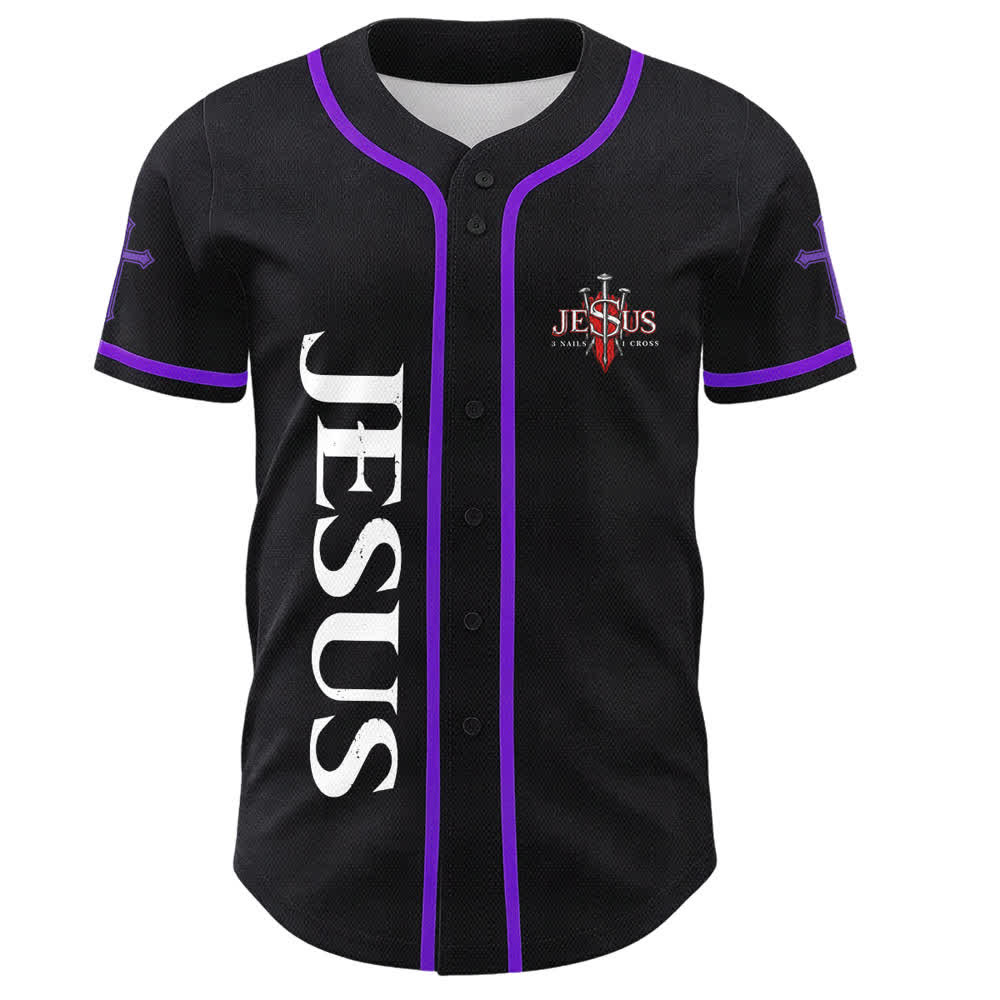 Christianartworkshop Jesus Saves Thorn Crown Black Baseball Jersey - image 58