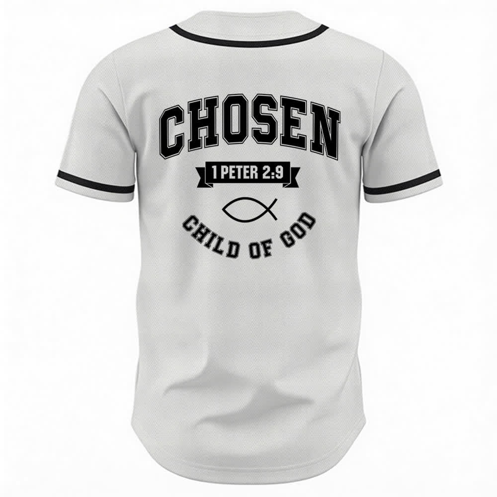 Christianartworkshop Team Jesus Chosen Child of God Baseball Jersey - image 1