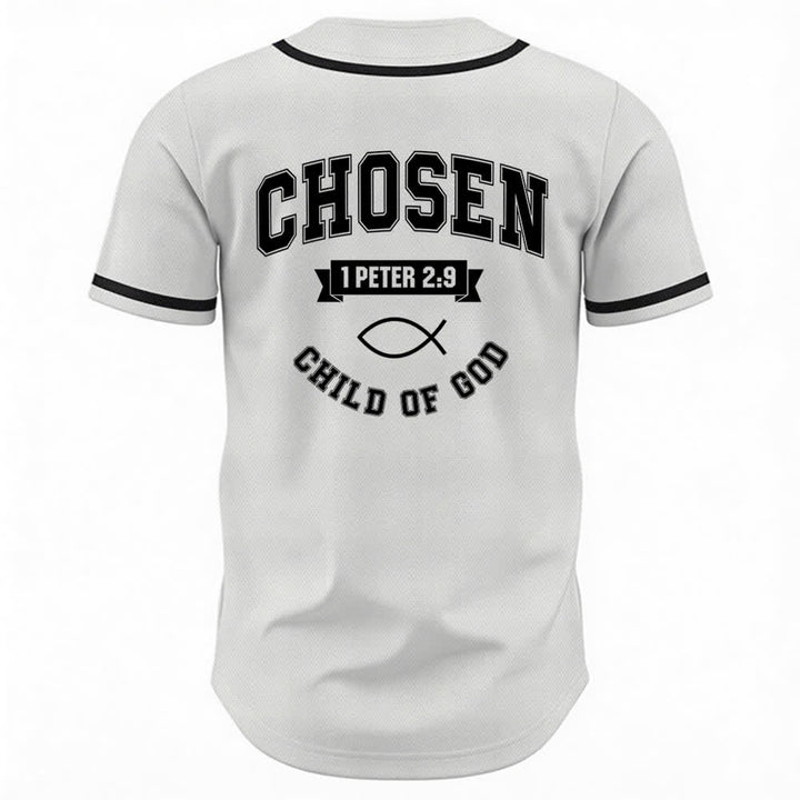 Christianartworkshop Team Jesus Chosen Child of God Baseball Jersey - image 1