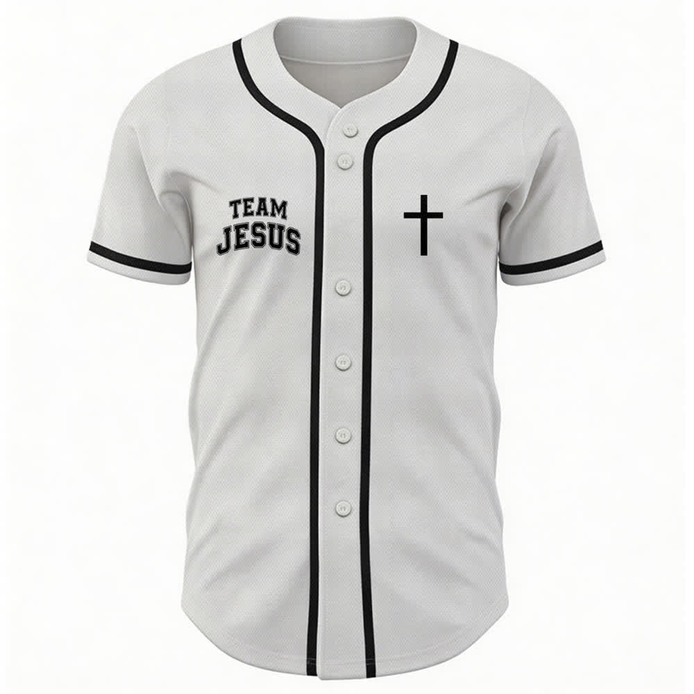 Christianartworkshop Team Jesus Chosen Mesh Baseball Jersey - image 2