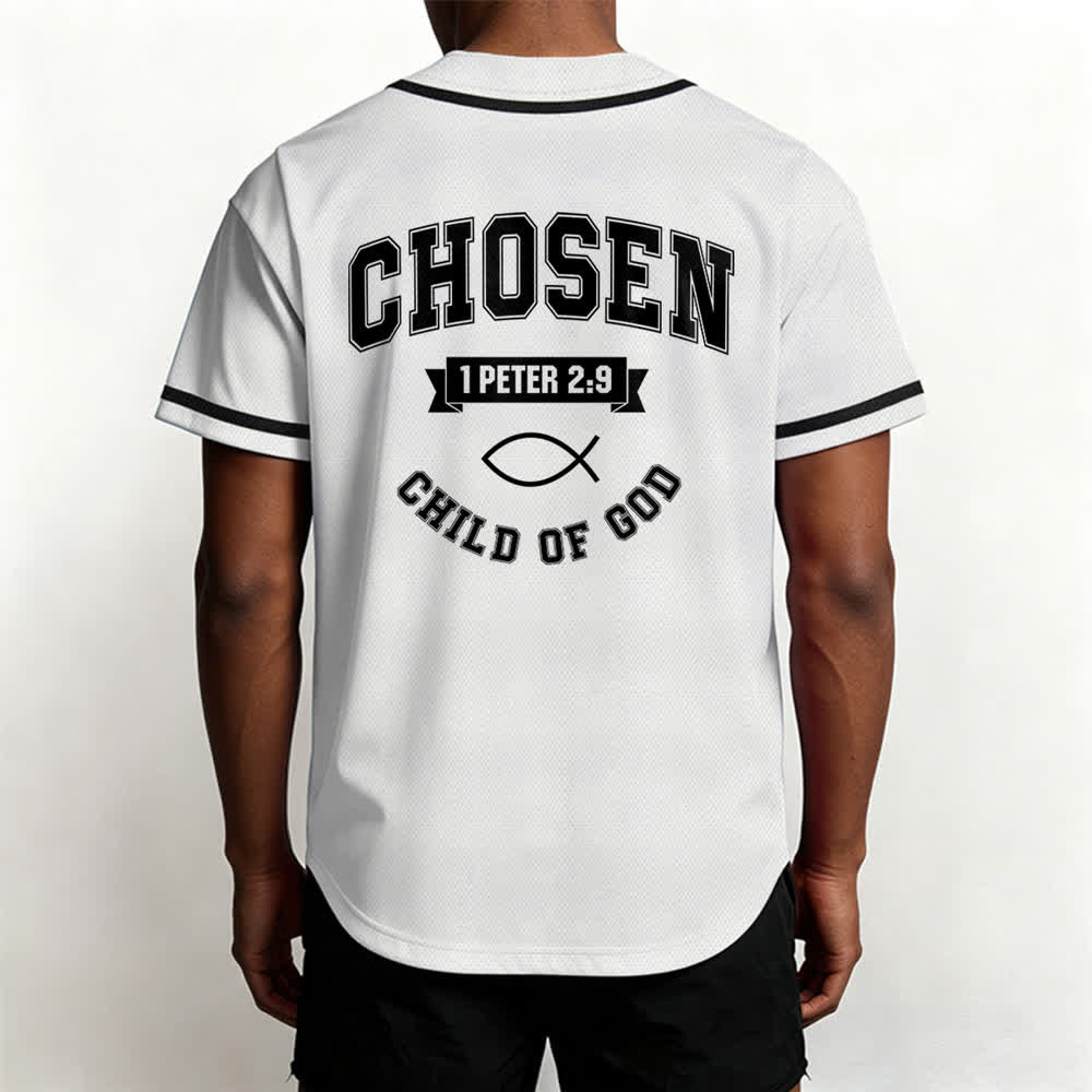 Christianartworkshop Team Jesus Chosen Child of God Baseball Jersey - image 4