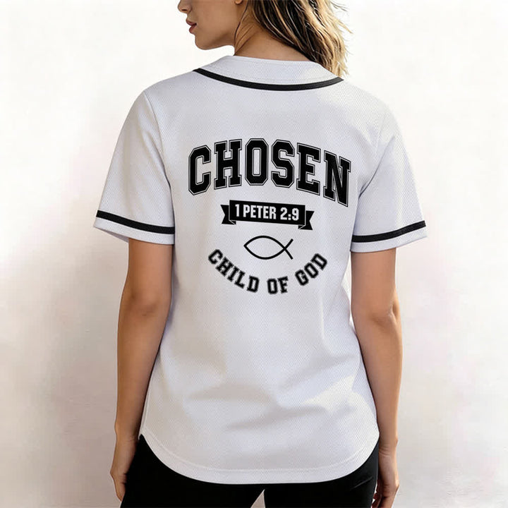 Christianartworkshop Team Jesus Chosen Child of God Baseball Jersey - image 3