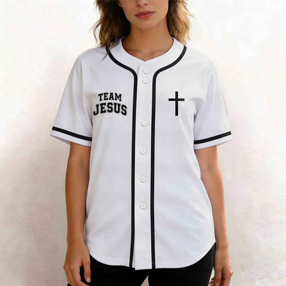 Christianartworkshop Team Jesus Chosen Child of God Baseball Jersey - image 5