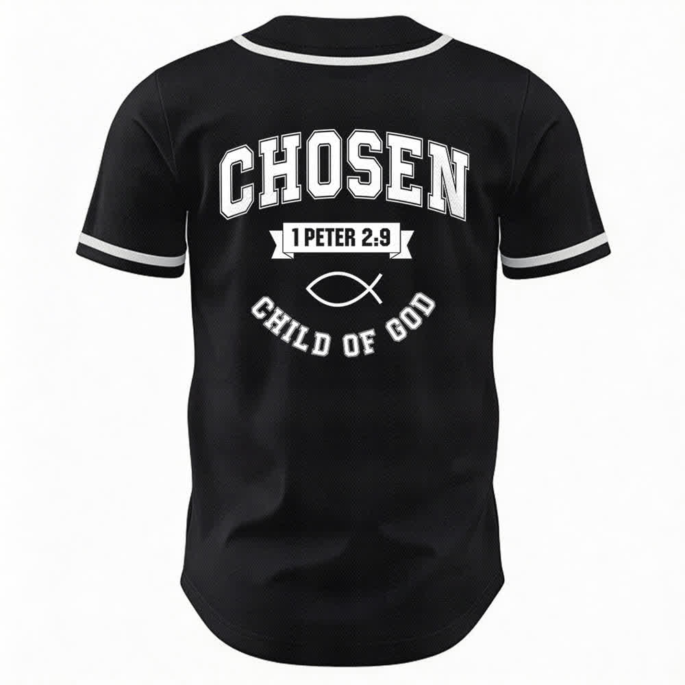 Christianartworkshop Team Jesus Chosen Child of God Baseball Jersey - image 8