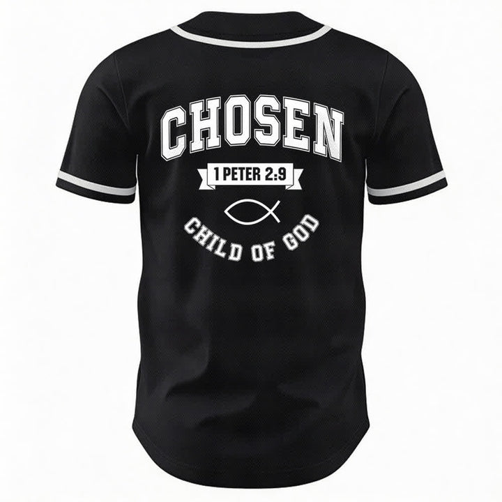 Christianartworkshop Team Jesus Chosen Child of God Baseball Jersey - image 8