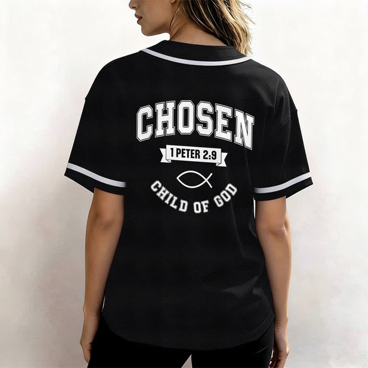 Christianartworkshop Team Jesus Chosen Child of God Baseball Jersey - image 10