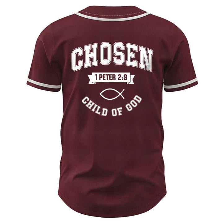 Christianartworkshop Team Jesus Chosen Child of God Baseball Jersey - image 16