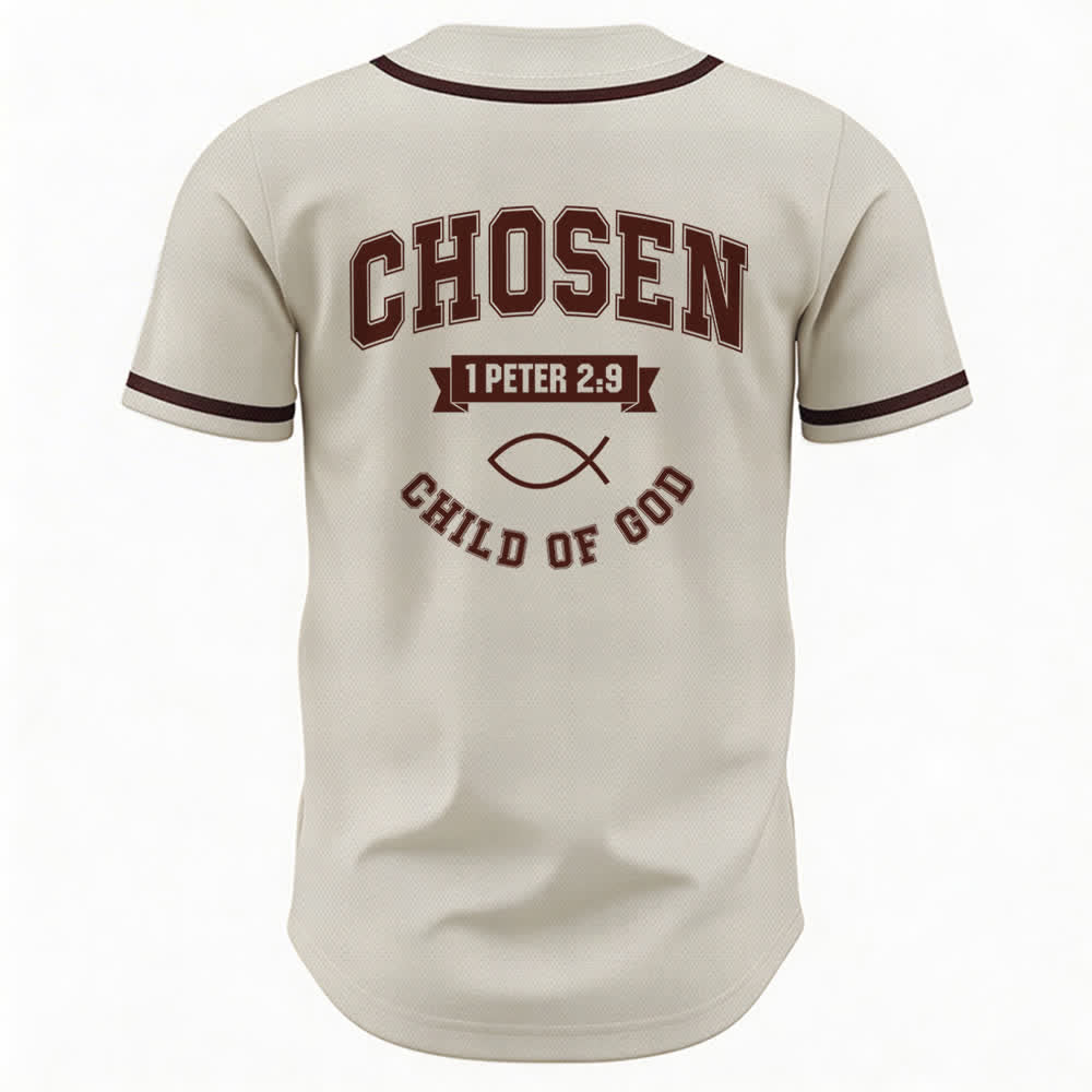 Christianartworkshop Team Jesus Chosen Child of God Baseball Jersey - image 29