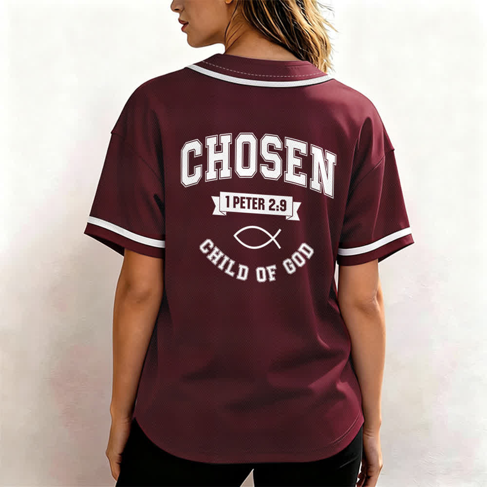 Christianartworkshop Team Jesus Chosen Child of God Baseball Jersey - image 17