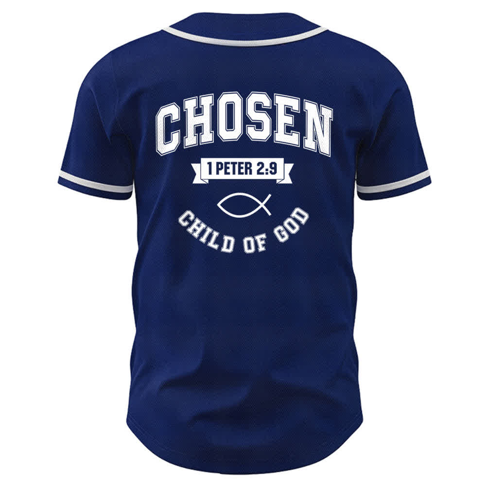 Christianartworkshop Team Jesus Chosen Mesh Baseball Jersey - image 43