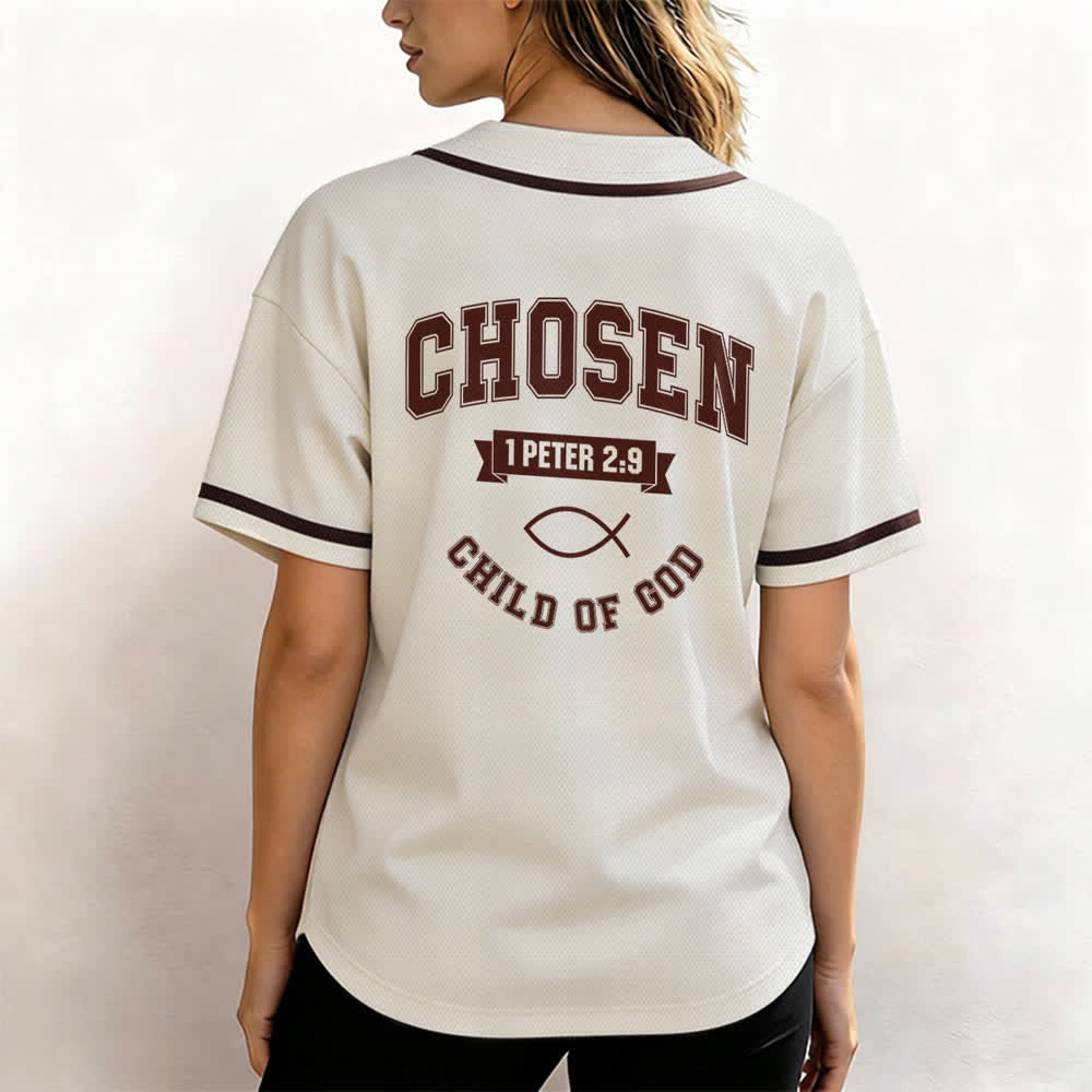 Christianartworkshop Team Jesus Chosen Child of God Baseball Jersey - image 31
