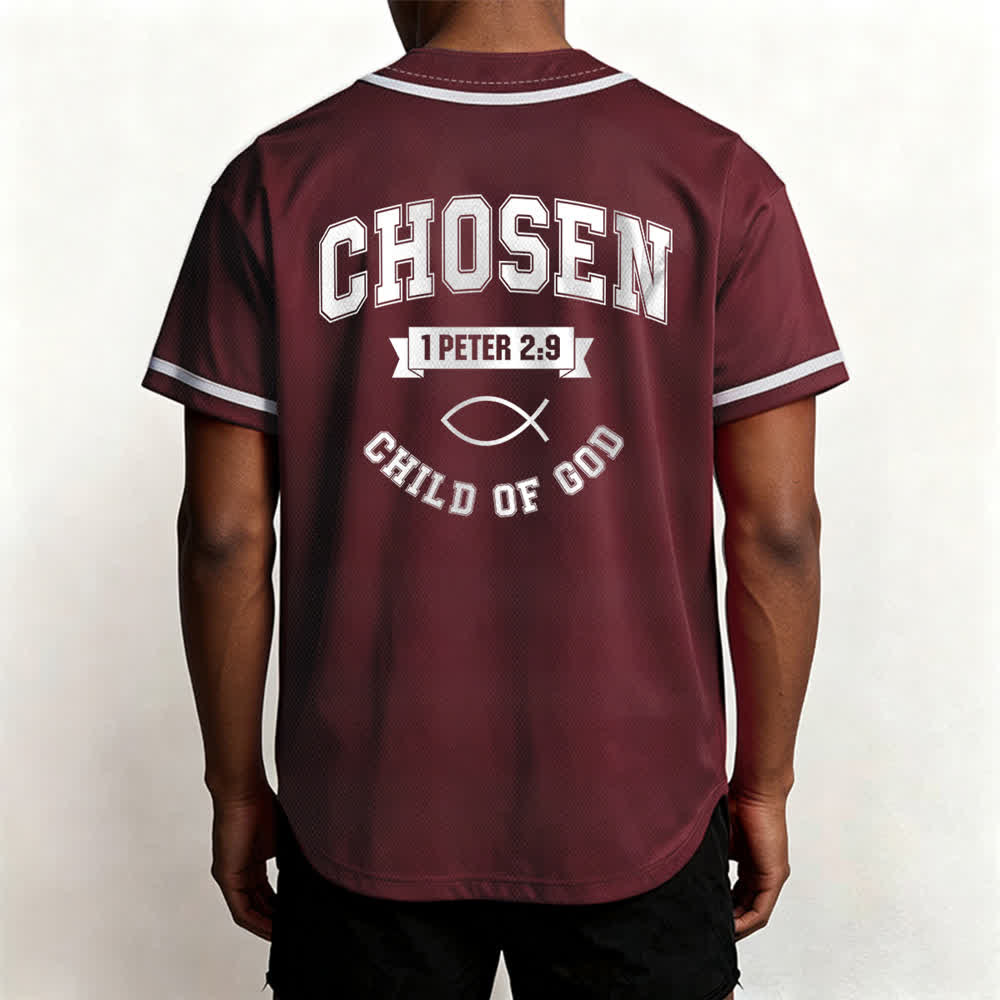 Christianartworkshop Team Jesus Chosen Child of God Baseball Jersey - image 19