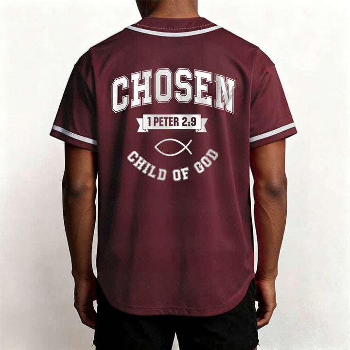 Christianartworkshop Team Jesus Chosen Child of God Baseball Jersey - image 19