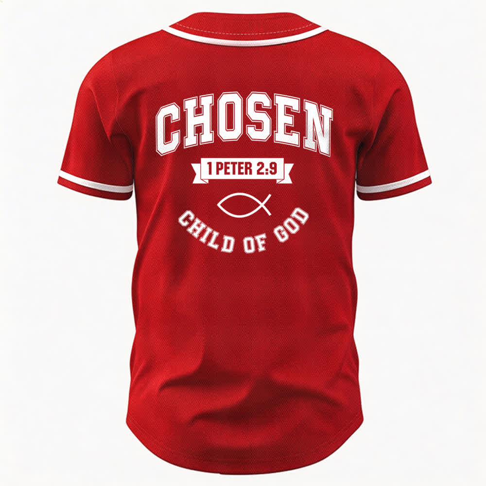 Christianartworkshop Team Jesus Chosen Child of God Baseball Jersey - image 50