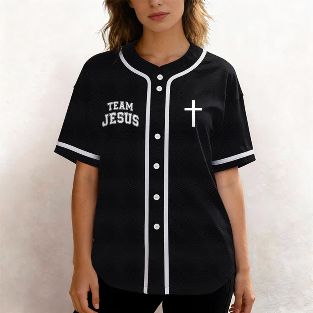 Christianartworkshop Team Jesus Chosen Child of God Baseball Jersey - image 11