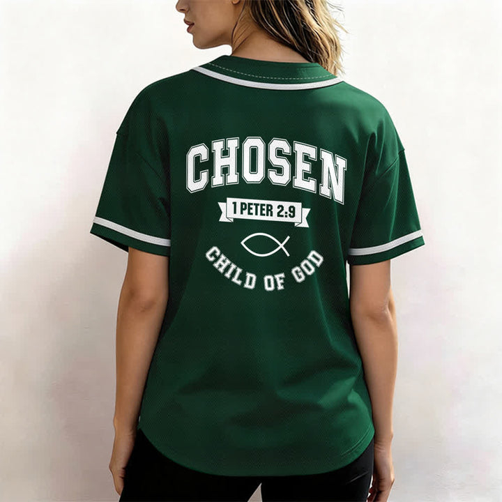 Christianartworkshop Team Jesus Chosen Child of God Baseball Jersey - image 24