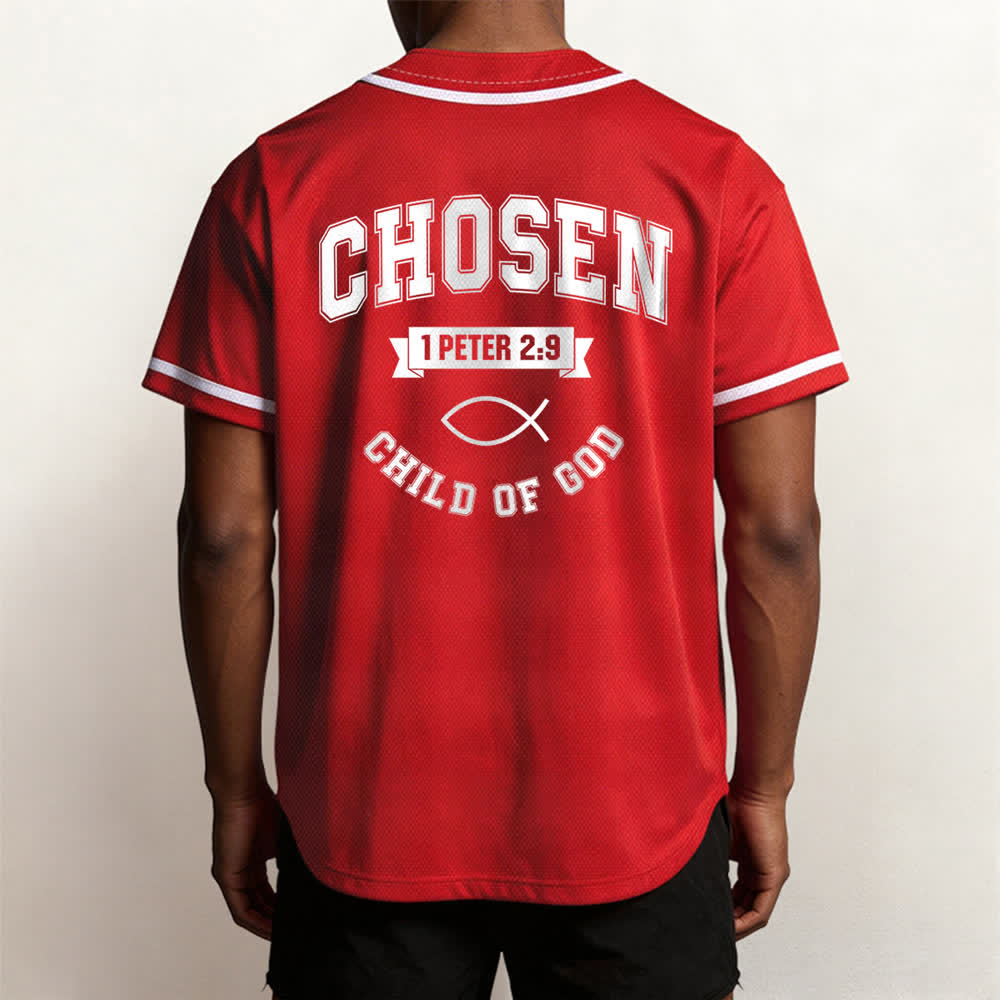 Christianartworkshop Team Jesus Chosen Child of God Baseball Jersey - image 54