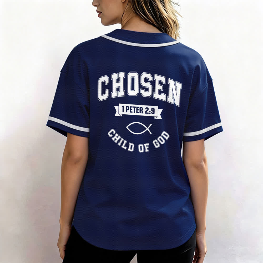 Christianartworkshop Team Jesus Chosen Child of God Baseball Jersey - image 45