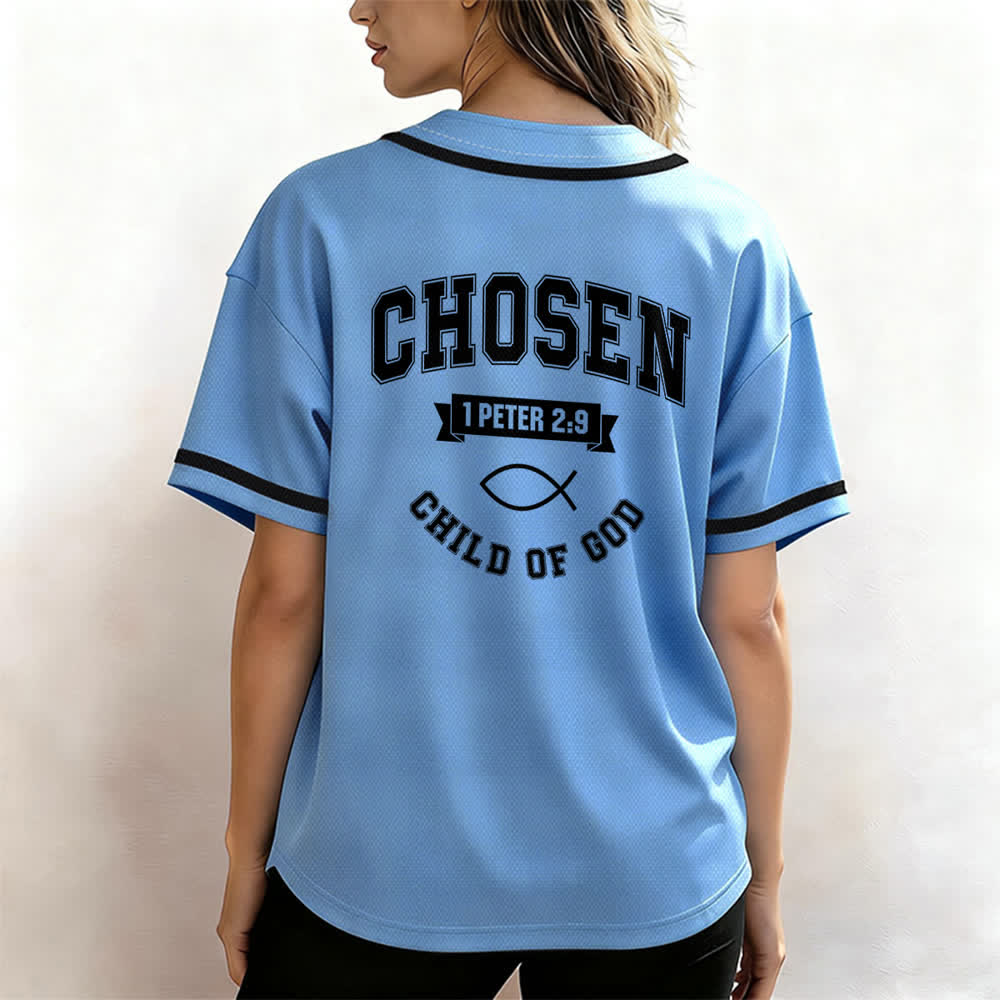 Christianartworkshop Team Jesus Chosen Child of God Baseball Jersey - image 38