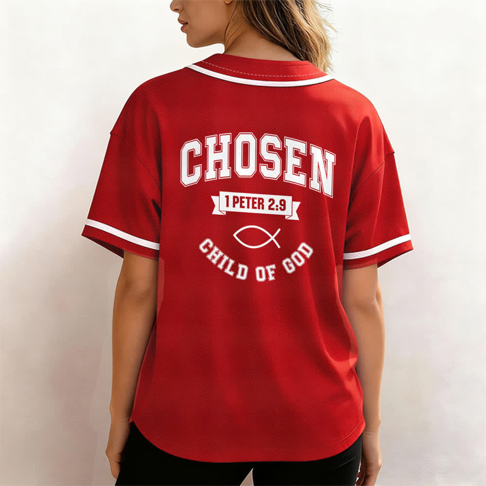 Christianartworkshop Team Jesus Chosen Mesh Baseball Jersey - image 52