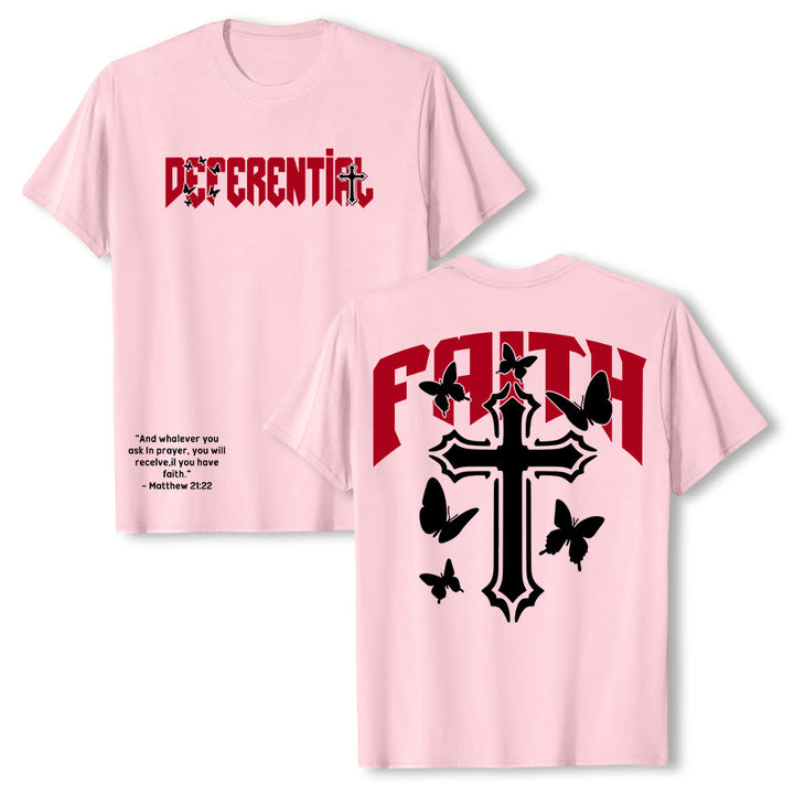 Christianartworkshop "FAITH" Short Sleeve T-shirt - Pink - 2XL - image 9