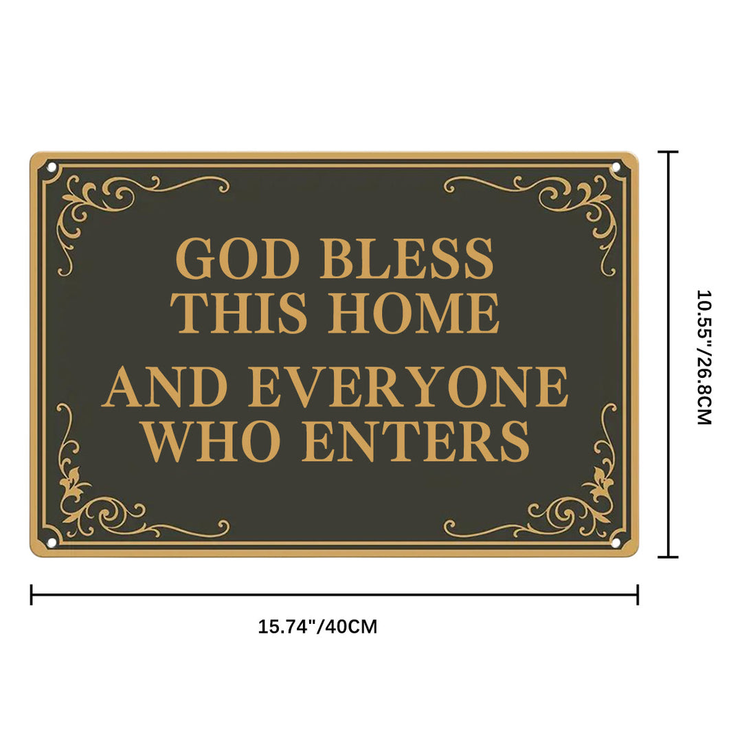 Christianartworkshop Ornate Border Scripture Metal Wall Decor: Token of Abiding Celestial Blessing - 15.74"*10.55"*0.04'' / 40*26.8*0.1cm - image 6