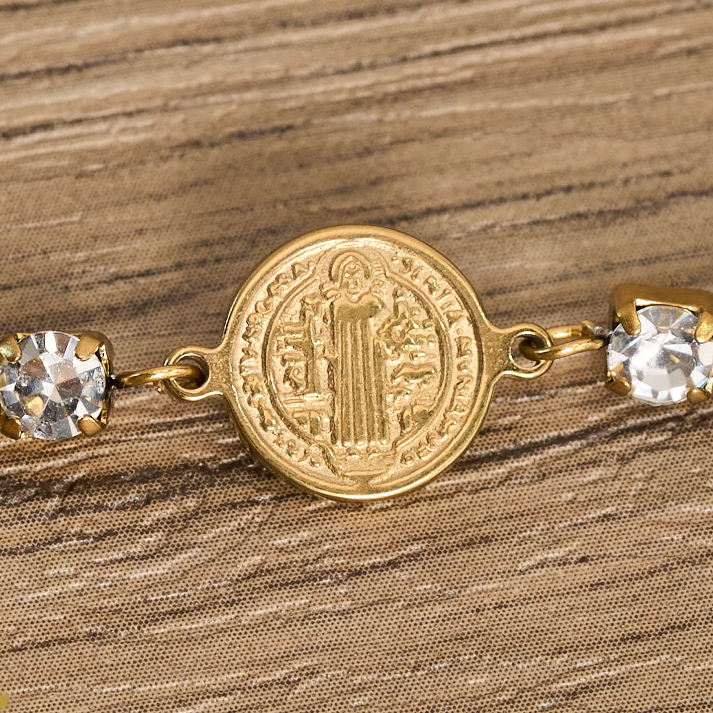 Christianartworkshop Polished St. Benedict Crystal Bracelet: Token of Abiding Celestial Guidance - image 3