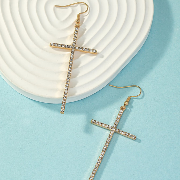 Christianartworkshop Slim Long Cross Dangle Earrings: Symbol of Quiet Sacred Serenity - image 17