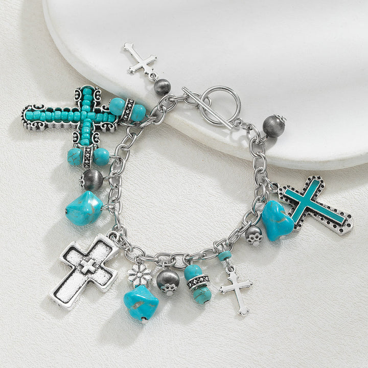 Christianartworkshop Timeless Bohemian Cross Bead Bracelet & Car Charm: Token of Enduring Heavenly Peace - image 10