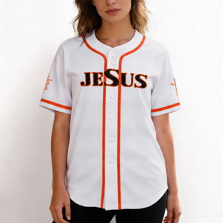 Christianartworkshop Dual‑Side Jesus The Way The Truth Cross Print Baseball Jersey - image 24