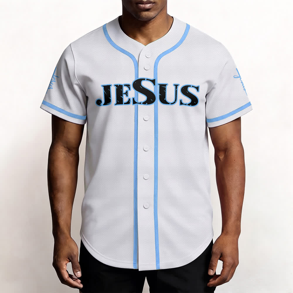 Christianartworkshop Dual‑Side Jesus The Way The Truth Cross Print Baseball Jersey - image 40