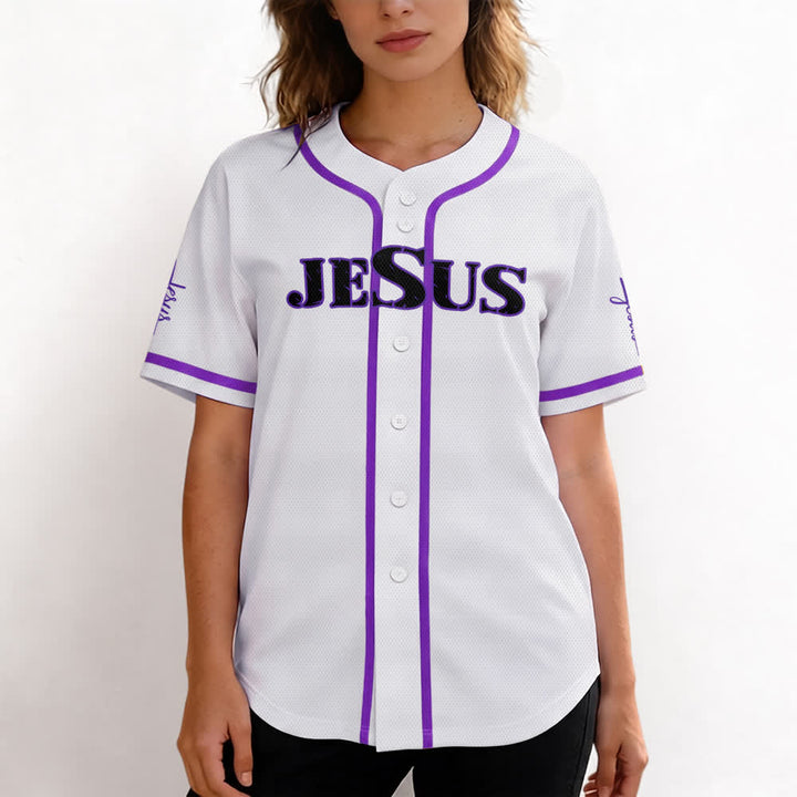 Christianartworkshop Dual‑Side Jesus The Way The Truth Cross Print Baseball Jersey - image 59