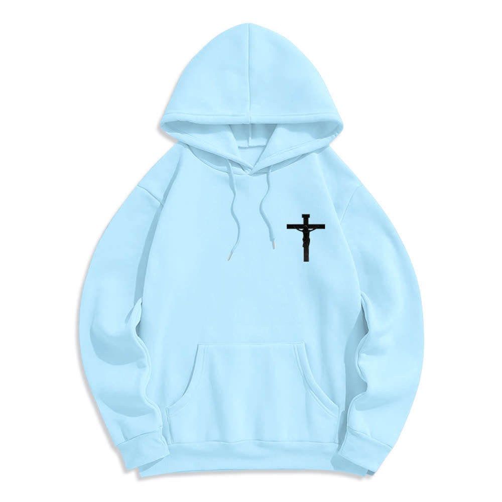Christianartworkshop Crown Of Thorns Back Print Fleece Lined Hoodie - image 17