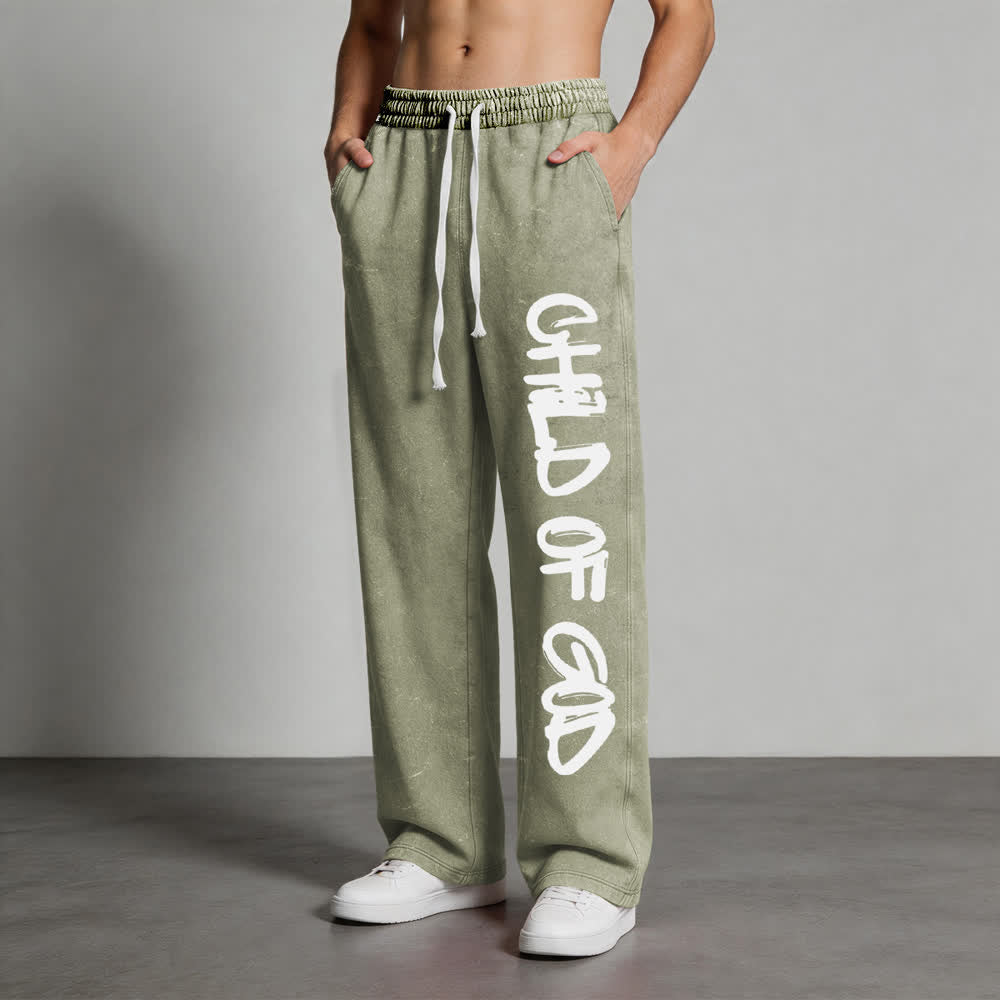 Christianartworkshop Graffiti Child Of God Statement Washed Sweatpants - image 23