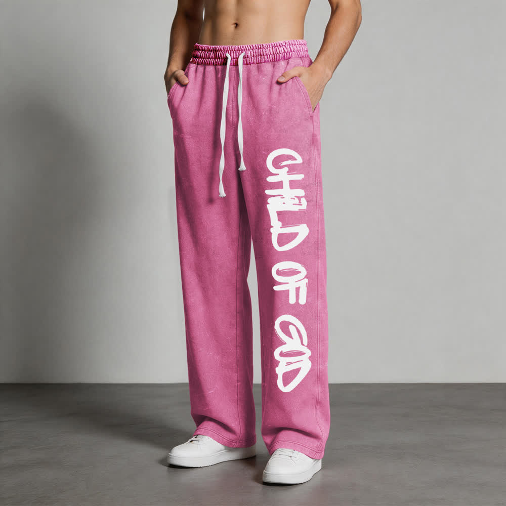 Christianartworkshop Graffiti Child Of God Statement Washed Sweatpants - image 15