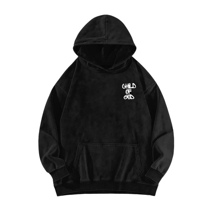 Christianartworkshop Inspirational Child Of God Psalm 23 Front & Back Print Washed Hoodie - image 5