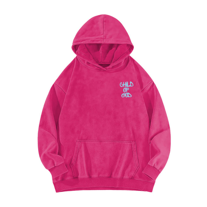 Christianartworkshop Inspirational Child Of God Psalm 23 Front & Back Print Washed Hoodie - image 17